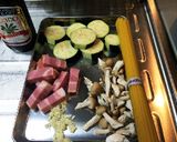 秋茄子ときのこのベーコントマトパスタ作り方1写真
