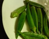 お弁当の片隅に☆竹輪のオクラ詰め♪♪作り方1写真