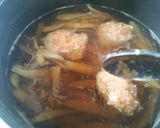 ほっこり美味しい♪ゴボウと鶏団子の汁椀作り方6写真