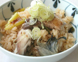 焼き秋刀魚と焼き葱の炊き込みごはん作り方5写真