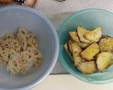 さつまいもと蓮根の甘い醤油味炒め？作り方3写真
