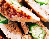 オクラ入りハンバーグ作り方5写真