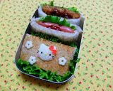 お弁当 ♡サンドイッチ キティちゃん作り方4写真