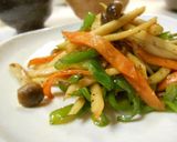 「まこもだけ」の炒め物作り方5写真