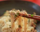 減塩:鶏ひき肉とニラの中華風まぜそうめん作り方6写真