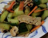 豚バラときゅうりの梅肉炒め作り方6写真