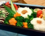 プリンの型で!　花形おにぎり作り方5写真