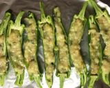 万願寺唐辛子の肉味噌グリル作り方5写真