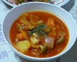 トマト缶で簡単具沢山ミネストローネ☆作り方7写真