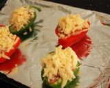 ピーマンのチキン詰めチーズ焼き作り方3写真
