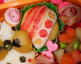 お弁当に♥卵焼きをカニカマでデコ作り方2写真