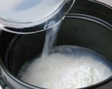 土鍋ご飯☆帆立とさつま芋の炊込みご飯作り方4写真