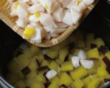 土鍋ご飯☆帆立とさつま芋の炊込みご飯作り方5写真