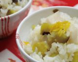 土鍋ご飯☆帆立とさつま芋の炊込みご飯作り方8写真