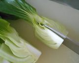 チンゲン菜のカニあんかけ作り方5写真