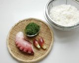 土鍋ごはん☆蛸とめかぶの炊込みご飯作り方1写真