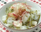 土鍋ごはん☆蛸とめかぶの炊込みご飯作り方5写真