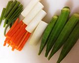 レンジで時短!野菜の肉巻作り方1写真