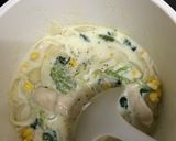 鶏胸肉のクリーム煮をパスタへアレンジ作り方3写真