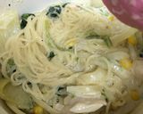 鶏胸肉のクリーム煮をパスタへアレンジ作り方5写真