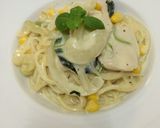 鶏胸肉のクリーム煮をパスタへアレンジ作り方6写真