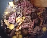 簡単*牛肉と木の実の煮付け作り方4写真