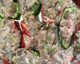 野菜沢山のピーマンの肉詰め😋作り方6写真