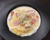 濃厚とろ〜り♪ウインナークリームパスタ作り方7写真