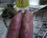 材料２つ　圧力鍋でさつまいものレモン煮作り方1写真