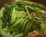 さば缶と小松菜とみょうがのサッと煮作り方3写真