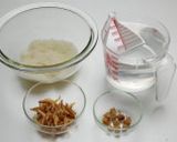 土鍋ご飯☆貝柱と海老のお粥作り方1写真
