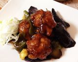 ご飯がススム♡鶏唐揚とナスピーマンの甘酢作り方6写真