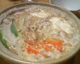 キャベツが美味しいヘルシー豆乳鍋作り方4写真