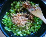 おばあちゃん直伝　大根菜の焼き飯作り方3写真