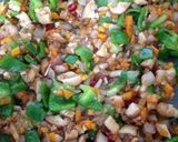 しいたけと野菜の甘辛ガーリック丼☆五香粉作り方8写真