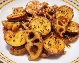 さつま芋とレンコンの甘辛炒めクミン風味作り方6写真