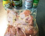 鶏の手羽元バジルオイル焼き作り方1写真
