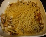 若鶏としめじのピリ辛和風パスタ作り方5写真