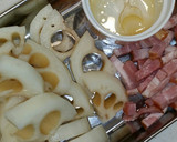 ⭐簡単⭐美味しい！蓮根とベーコンの塩炒め作り方1写真