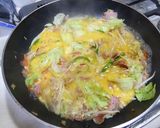 ★彡 ベーコンともやしで洋風玉子丼 ★彡作り方3写真