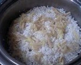 油揚げと生姜の炊きこみご飯（おこわ）作り方3写真