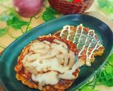 もちふわ♪チーズ風味のさつま芋お好み焼き作り方4写真
