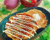 もちふわ♪チーズ風味のさつま芋お好み焼き作り方5写真