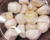 母の味♡柔らか味しみしみ里芋とタコの煮物作り方1写真