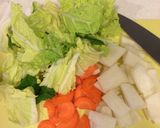 余り野菜で！鍋1つ☆スープパスタ作り方1写真