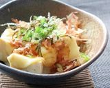 レンジで絶品！ふわとろ♪豆腐チーズおかか作り方5写真