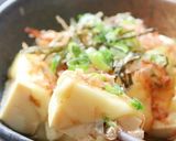 レンジで絶品！ふわとろ♪豆腐チーズおかか作り方7写真