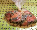鮭のバジルオイル漬けのパン粉揚げ作り方1写真