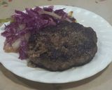 玉ねぎ炒め無し牛粗挽きミンチのハンバーグ作り方14写真