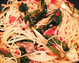 舞茸とほうれん草のトマトパスタ作り方6写真